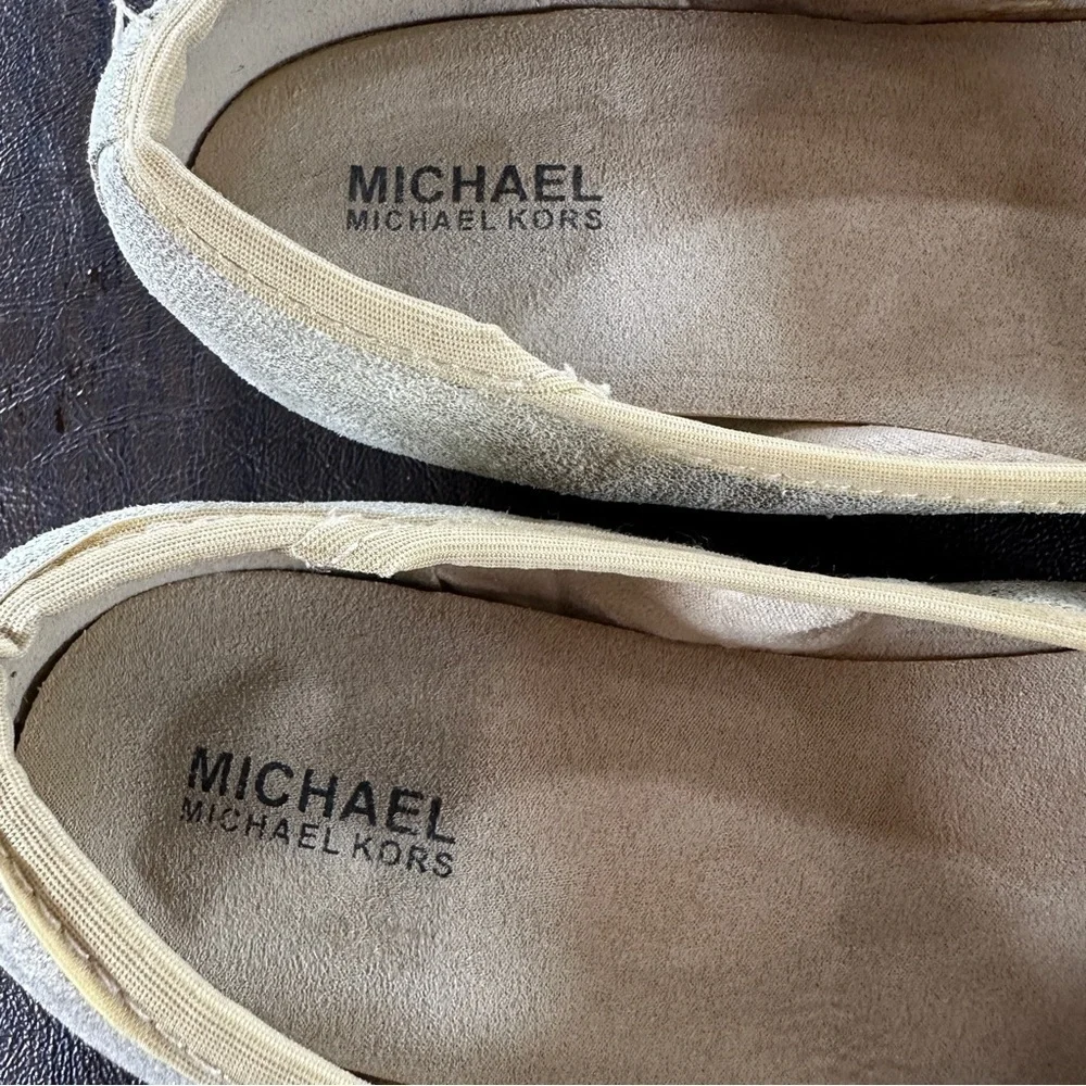 Michael Kors Faye Nollie Gold Heart Accent Flats Girls Sz 1